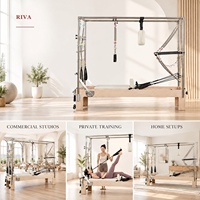 Équipement de fitness commercial pour la maison, machine d'entraînement multifonctionnelle de Pilates, Reformer Pilates portable en bois, studio de Pilates