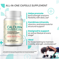 BioFlex Adult Custom pour la flexibilité des articulations, soins de santé, renforcement des os, compléments alimentaires pour améliorer la densité osseuse, calcium