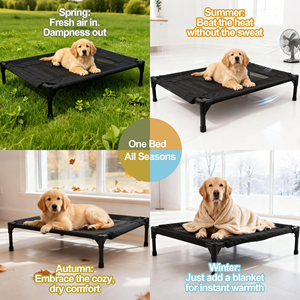 Elevated Portable <b>Dog</b> <b>Bed</b>-Durable Washable Removable Cooling Modern Rectangle Design for All Seasons - Product Image 5
