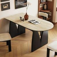 Table de style mid-century en chêne massif, design écologique, pour hôtel et usage domestique, assemblée