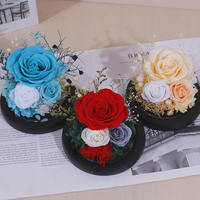 New Style Factory Supply Ewige Rose konservierte Blume für immer Rosen in Glaskuppel für Geschenk