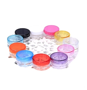 Venta al por mayor 3G 5g transparente PS tarro de plástico cosmético tapa de color pequeña muestra contenedor barato para crema de ojos loción cuidado de la piel PS vacío - Product Image 1