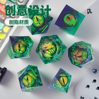Desjoy Lot de 7 dés polyédriques pour DND, Table Tour, Dungeons and Dragons, COC, Running Group, TRPG, Kulu Can Turn Method, Fantasy