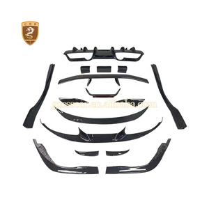 Kit de carrosserie en Fiber de carbone sec de Style Novi pour Ferrari F8 avant enveloppement Angle capot évent jupes latérales garde-boue aileron arrière pièces en carbone - Product Image 6