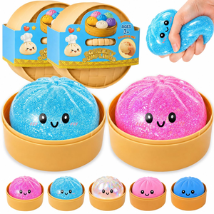 Wholesale Realistic Steamed Bun Squishy Blind Box Slow Rising Stress Relief Toy Cute Mini Squeeze Fidget Gift for <b>Kids</b> Adults - Product Image 1