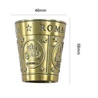 Tasse de souvenir d'artisanat en métal en alliage de zinc de style bronze personnalisable direct d'usine pour la tasse de bière