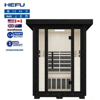 Kedatangan Baru Ruang Sauna Kayu Luar Ruangan Modern untuk 2 Orang dengan Panel Pemanas Inframerah dan Kontrol Digital untuk Ruang Tamu Kamar Tidur.