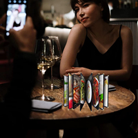 Transparent A4 PVC Transparent Livre Style Menu Couvertures et Supports avec Impression Numérique Taille Personnalisable pour Restaurants Bars Hôtels