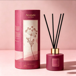 Luxury Custom Candle Paper Tube Packaging | Eco Friendly Kraft Cylinder Box with Lid for Scented Aromatherapy Candles - Product Image 2