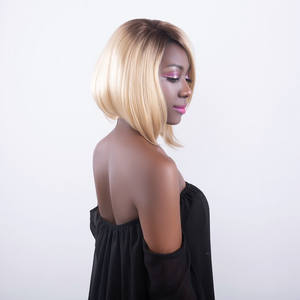 Perruque Lace Front Wig synthétique courte — noble, perruques <span class=keywords><strong>Bob</strong></span> complètes pour femmes - Product Image 5