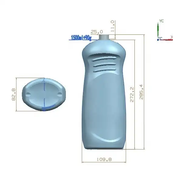 HDPEボトルモールド洗剤シャンプーボトルブロー型