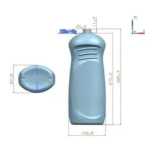 Moule de bouteille de shampoing en HDPE, 12 pièces, détergent, moulage à souffle