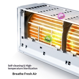 Climatiseur mural intelligent à fréquence variable fixe, ultra-fin et silencieux, 9000 BTU/12000 BTU/18000 BTU, pour chauffage et refroidissement, idéal pour la maison connectée - Product Image 4