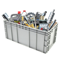 Conteneur empilable robuste, stockage industriel d'entrepôt, transport, manutention, caisse en plastique, boîte logistique en plastique européenne