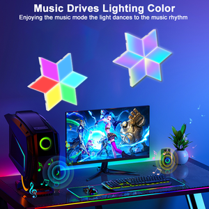 Pannelli Luminosi a Nido d'Ape con Forma di Diamante, Moderni, Colorati, Controllabili tramite App, per Soggiorno, Produzione Diretta - Product Image 1