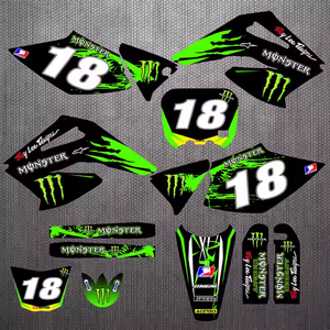 Kit de Calcomanías de Vinilo Láser CQHZJ 3M, Calcomanías <span class=keywords><strong>Personalizadas</strong></span> <span class=keywords><strong>para</strong></span> Motocicletas, Compatibles con KTM SX65 SX 65 2002-2008 Dirt Bike - Product Image 1