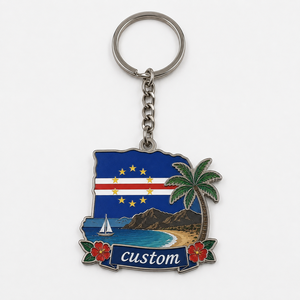 Porte-clés personnalisés de haute qualité du <span class=keywords><strong>Cap</strong></span>-<span class=keywords><strong>Vert</strong></span>, avec drapeau du pays et monuments, design de <span class=keywords><strong>voyage</strong></span> en Afrique, souvenir, par le fabricant - Product Image 3