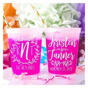 Custom Mood Color Changing <b>Cup</b> Stadium <b>Cups</b> 16oz Reusable <b>Plastic</b> <b>Drinking</b> <b>Cup</b> Tumbler With Logo Wedding Favor - Product Image 1