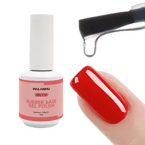 Esmalte de uñas de Gel UV con Base de goma profesional, capa superior de Base transparente de 15ml para gel de uñas Natural