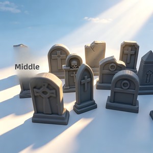 Accessoires de scène de tombe en PLA imprimés en 3D, modèles de terrain spécialisés, ornements décoratifs - Product Image 2