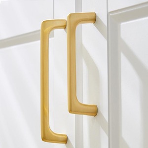 Pintu lemari kabinet dapur pegangan kuningan emas, perangkat keras furnitur gaya Nordik sederhana dapat diatur untuk pintu lemari kamar tidur - Product Image 2