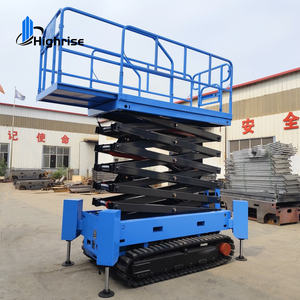 Sollevatore a forbice fuori strada a forbice elettrico semovente cingolato sollevatore a forbice idraulico 24v tipo a forbice aereo 8M AC + DC - Product Image 5