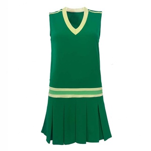 Women's Custom Summer Sports Dress for Outdoor Fitness Active Pickleball Tennis Skorts Polyester Clothing Sexy Sporty Green - Product Image 5