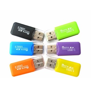 เครื่องอ่านการ์ดไมโครเอสดี ยูเอสบี 2.0 สำหรับโทรศัพท์มือถือ การ์ด TF ภายนอก พลาสติก ช่องเดียว - Product Image 1