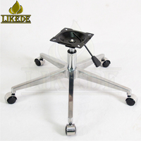 Base de chaise pivotante 5 étoiles en aluminium robuste, base de chaise en métal stable pour le bureau, les jeux et les meubles commerciaux