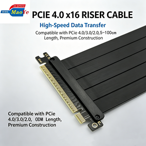 Câble Riser PCIe 4.0 x16 64 Go/s 16 GT/s Plein Canal Sans Perte pour RTX 5090 5080 <span class=keywords><strong>RX</strong></span> 9070 <span class=keywords><strong>XT</strong></span> Compatible en Arrière-Voie PCIe 3.0 - Product Image 1