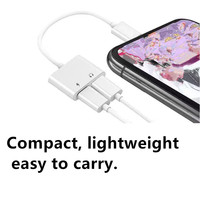 Konverter Pro pengisian daya cepat, kabel adaptor Audio Digital Tipe C ganda, 2 dalam 1, konverter Pro dengan Jack Headphone 3.5mm untuk ponsel