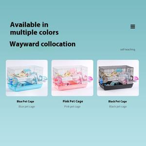 Jaula grande de plástico para <span class=keywords><strong>ratas</strong></span> y hámster, doble capa, 60 patrones sólidos, cierre de botón para todas las estaciones, Villa para nido de oso dorado de talla grande - Product Image 3