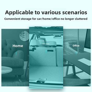 Organisateur de <span class=keywords><strong>coffre</strong></span> de <span class=keywords><strong>voiture</strong></span> en cuir de luxe, boîte de rangement pliable et portable pour SUV et véhicules automobiles - Product Image 4