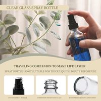 Botol Semprot Kaca Persegi Panjang Transparan Mocpack GB-001 2 oz dengan Pompa Semprot Kabut Halus, Cetak Sablon, Lapisan UV, dan Finishing Frosting Emas