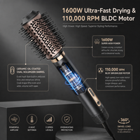 Sèche-cheveux professionnel 18-en-1 multi-styler 1600W 110K RPM BLDC avec brosse soufflante, boucleur automatique et diffuseur OEM