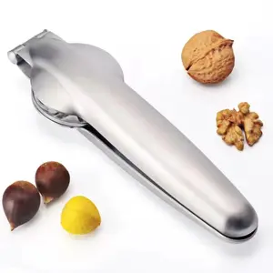 Custom Kitchen Tools cascanueces Stainless steel Pine Nut Cracker Chestnut Opener Manual Nutcracker