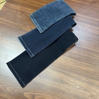 Tissu en denim slub noir de qualité supérieure, tissé extensible, teint en fil, en rouleau, pour vêtements de garçons, vente en gros, Lizhi XH5027-1B