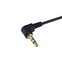 Câble d'extension audio pour casque, 3,5 mm stéréo mâle-mâle, AUX droit à coudé, 1 mètre, gaine en PVC