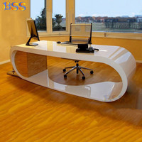 Ensemble de bureau à domicile exécutif avec chaise Mobilier de bureau moderne de luxe Bureau de directeur Bureau de style italien Grande table de bureau