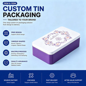 Caja de Metal Rectangular Impresa Personalizada, Envase de Metal de Grado Alimenticio para Regalos, Galletas, Bocadillos, Ecológico y Reciclable - Product Image 1