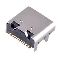 Conector USB 3.1 Tipo C Horizontal SMT de 180 Grados y 16 Pines, Conector Hembra Tipo C de 3A/5A para PCB