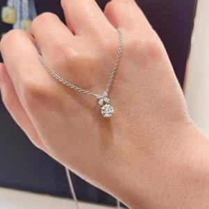 S925 Pure <b>Silver</b> Horse Eye Single <b>Diamond</b> Pendant Minimalist Layering <b>Necklace</b> for Women High Carbon <b>Diamond</b> Collarbone - Product Image 5