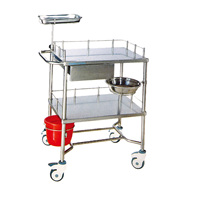 Chariot à bouteille d'oxygène en acier inoxydable