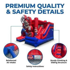 Château <span class=keywords><strong>gonflable</strong></span> Super <span class=keywords><strong>Mario</strong></span> avec toboggan pour enfants, prix d'usine, pour aire de jeux extérieure Ceyu - Product Image 4