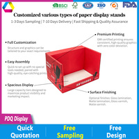 Kits d'affichage intégrés PDQ pour supermarchés, étagères promotionnelles en papier faciles à assembler, boîtes en carton empilables pour le stockage en vente au détail