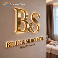 Enseigne découpée au laser, Enseigne de logo pour réception, Enseigne de hall, Enseigne commerciale, Logo en métal brossé, Enseigne de clinique, Acrylique miroir, Décoration murale