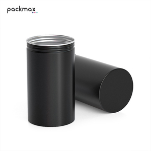 Boîte à thé en aluminium personnalisée à double couvercle 65*115mm 380ml pour thé vert Pu'er - Boîte métallique hermétique noire en stock - Product Image 5