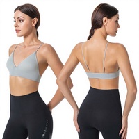 Nouveau soutien-gorge sans armatures, à forte maintien, respirant, col en V, non ajustable, style triangle, tendance internationale européenne et américaine