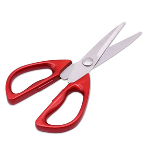 Stainless Steel <b>Kitchen</b> <b>Scissors</b> Red Straight Head For Home Use Yangjiang Made - Product Image 2