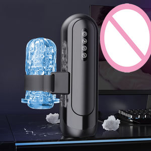 Volledig automatische vibrerende telescopische masturbatie cup voor mannen, van siliconen, met omgekeerde constructie. - Product Image 5